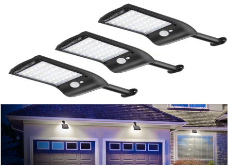 RadiantX™ Solar Security Light Solar Motion Sensor Wall Lights 36 LED Waterproof Solar lights (3 Pack) for Patio, Deck, Fence, Front Door, Gutter, Yard, Shed, Path