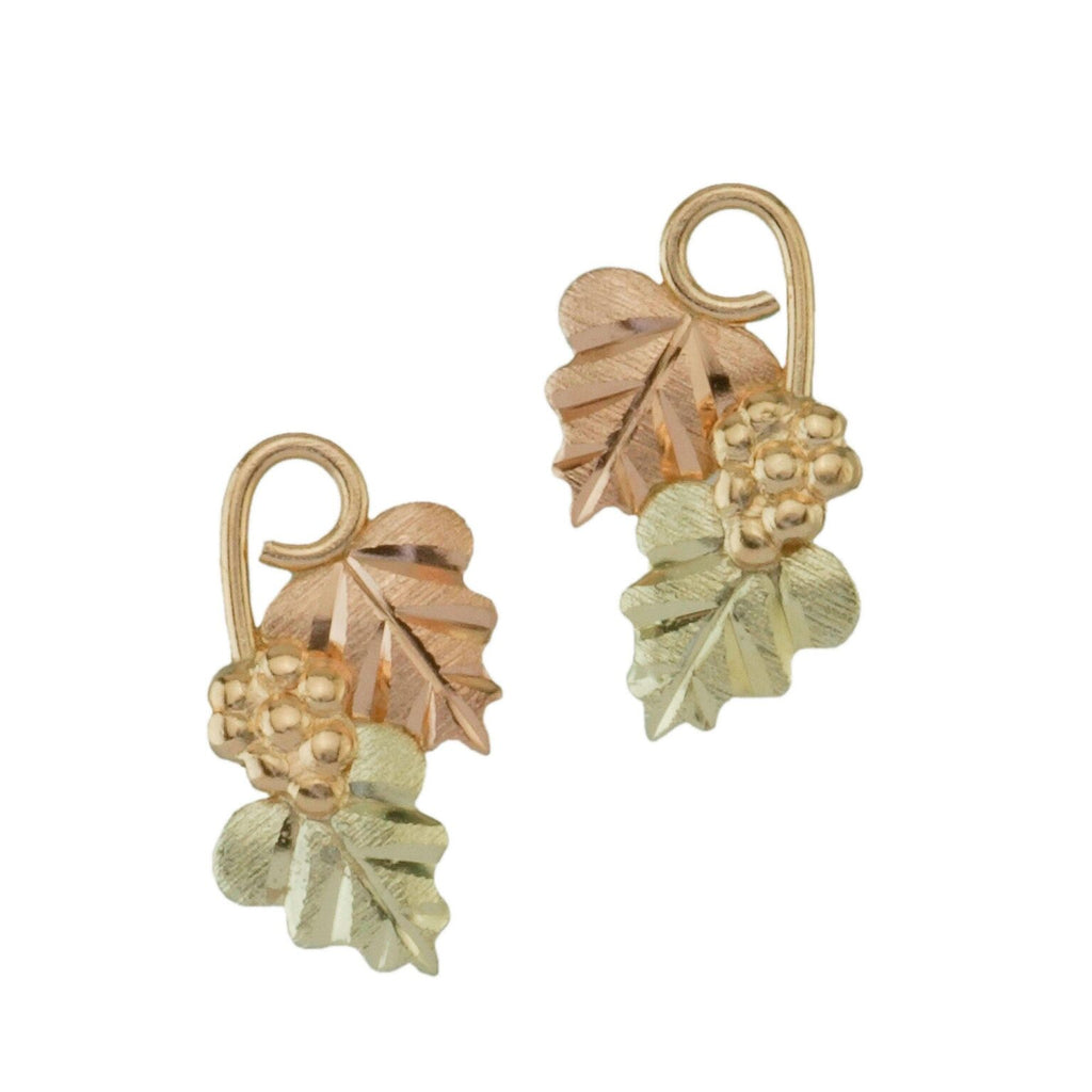 Black Hills Gold 10k Grapes and Vines Earrings