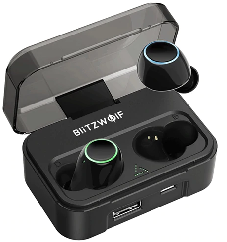 Waterproof Wireless Earbuds Blitzwolf® Bluetooth Noise Cancelling In Ear Headphones with Charging Case