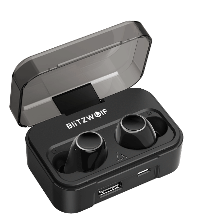 Waterproof Wireless Earbuds Blitzwolf® Bluetooth Noise Cancelling In Ear Headphones with Charging Case