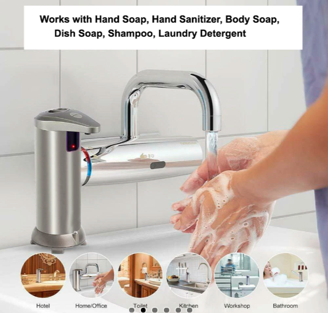 Automatic  Hand Soap Dispenser Counter top Touchless Hand Sanitizer and Soap Dispenser